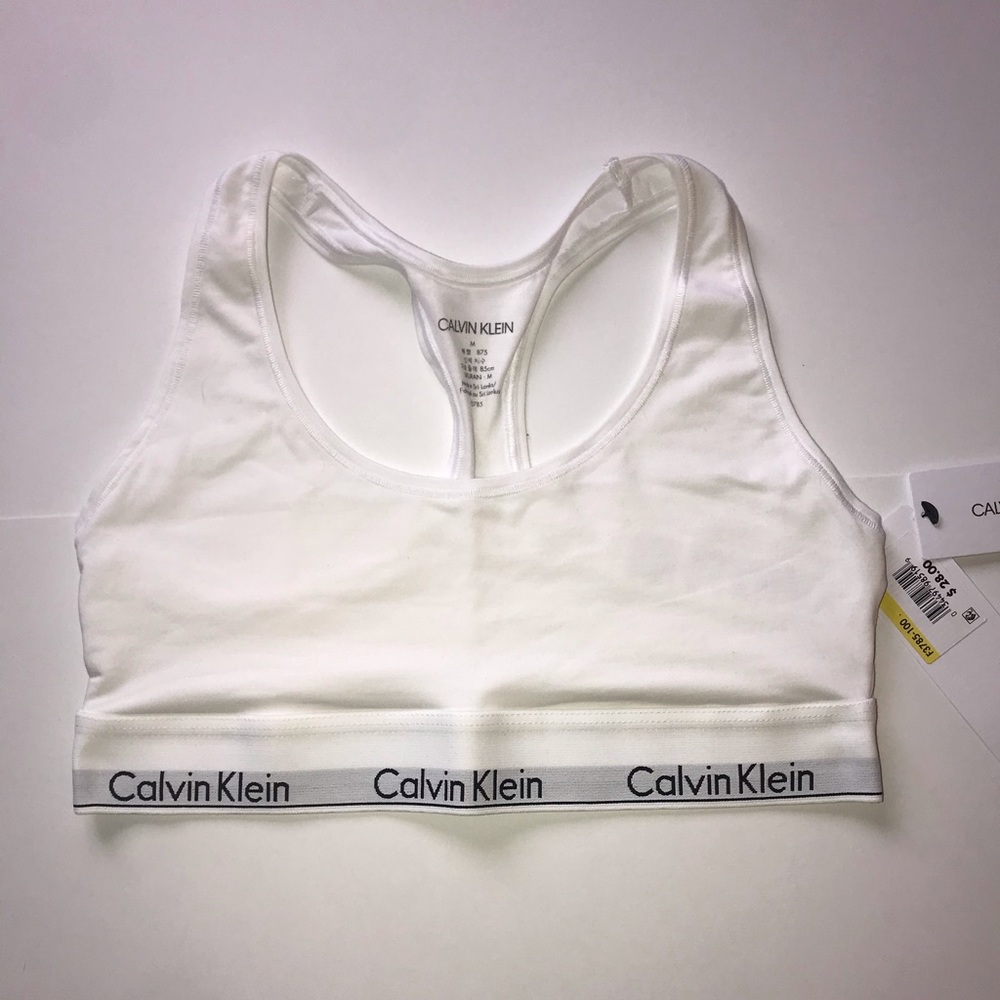 White Calvin Klein Sports Bra